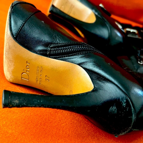 DIOR STUNNING Vintage Black Boots Amazing Condition WORN 1X and stored for 25yrs - Picture 10 of 13